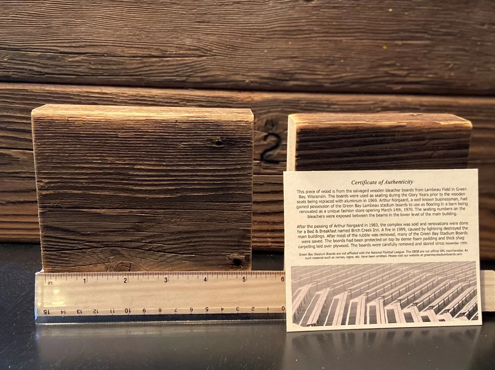 Green Bay Stadium 5" Board with No Number - Image 2